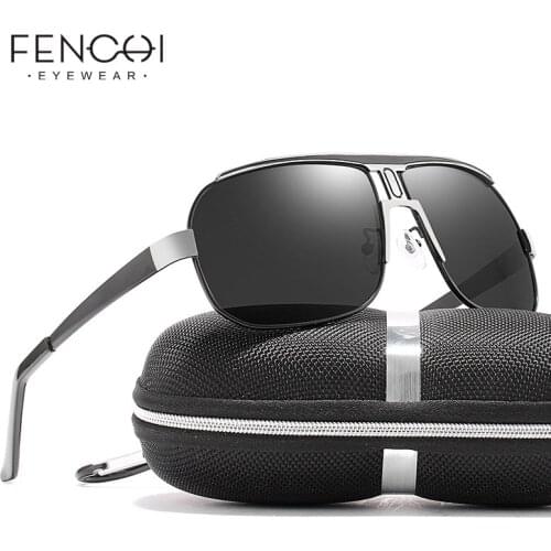 FENCHI Oversized Polarized Sunglasses Men UV400 High Quality Retro Pilot Sun Glasses Coating Lens Driving Eyewear For Men Women