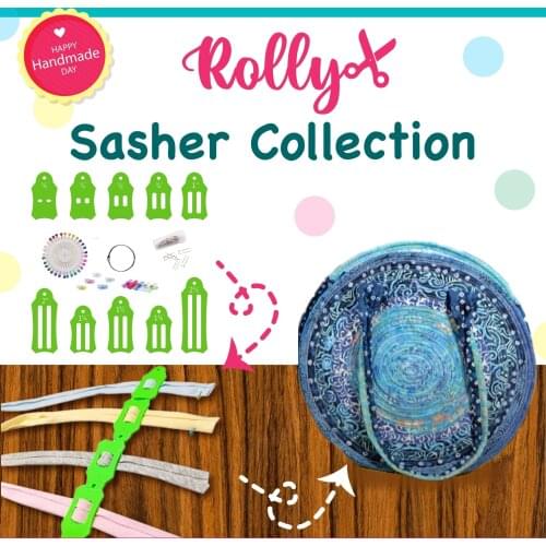 Jelly Roll Sasher Collection Tool Set 10 Pcs Multi-Sizes Sasher for Folding Fabric Biasing Strips Quilting