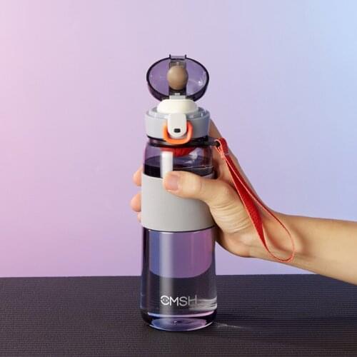 New Plastic Cup Student Outdoor Sports Plastic Water Cup Fitness Water Bottle Kettle Tritan Sports Pot