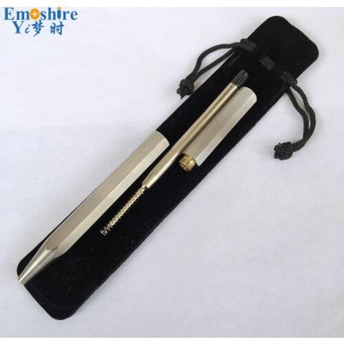 New Hand-drawing Stainless Steel Ballpoint Pen Six Prism-shaped Rotary Pencil Metal Pen Core Anti-roll Ball-point Pen P307