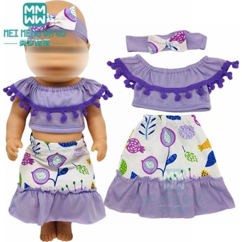 Clothes for dolls fits 43cm new born doll accessories and American doll White fashion baby pajamas and bathrobes