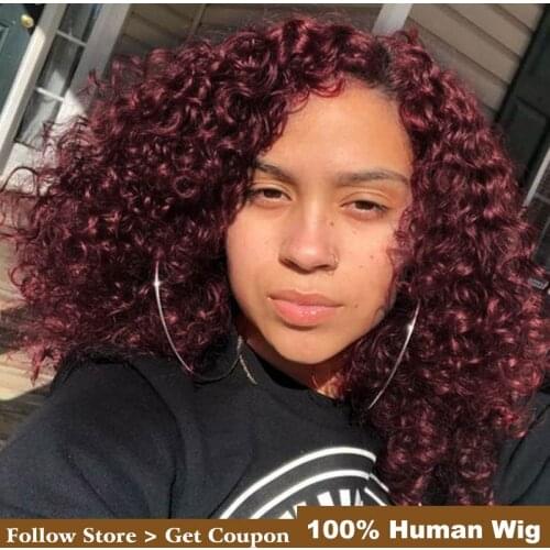 Rebecca Jerry Curly Human Hair Lace Wigs For Black Women Water Wave Brazilain Remy Hair I Part Lace Natural Hair Ombre Wigs