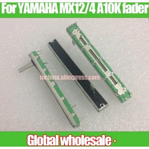 5pcs For YAMAHA MX12/4 mixer length 75mm straight sliding potentiometer A10K / fader variable resistors handle length 15MMC