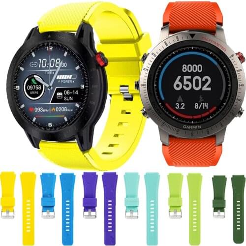 22mm Strap Watch Band For Garmin fenix Chronos/Vivoactive 4 Replacement Bracelet Silicone strap Quick Installation Accessories