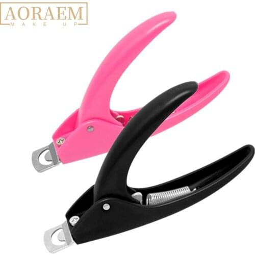 AORAEM Fake Nail Cutter Professional Clippers Straight Edge Acrylic Manicure Design Tools Stainless Steel Guillotine Trimmers