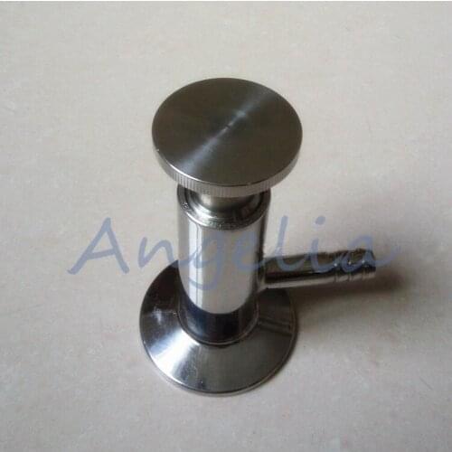 1/2" Sanitary 316 Stainless Steel 50.5mm OD Tri-Clamp Sampling Valve Silicone Seal