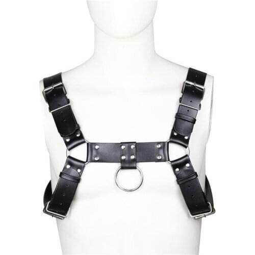 Sex Toys Fun And Bondage Double Shoulder Leather Bondage Bra Straps Couples Toy Clothing