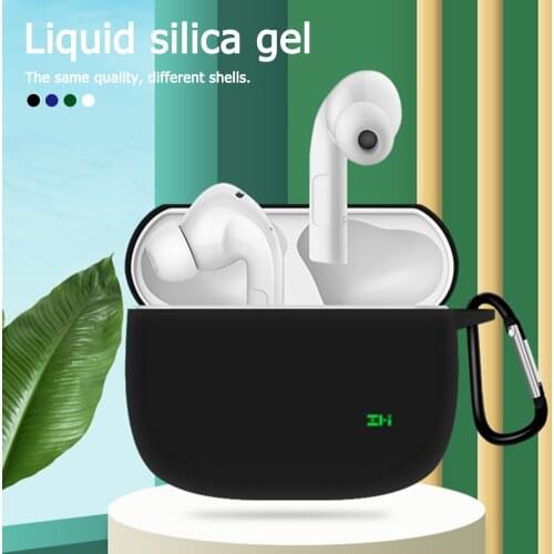 Silicone Case Skin with Keychain for ZMI PurPods Pro Earbuds Charging Case