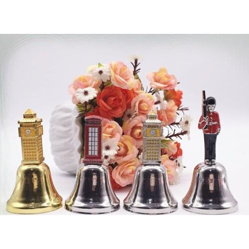 London Style Big Ben Telephone Booth Royal Guard Design Meal Call Bell Shop Hotel School Restaurant Reception Metal Hand Bell