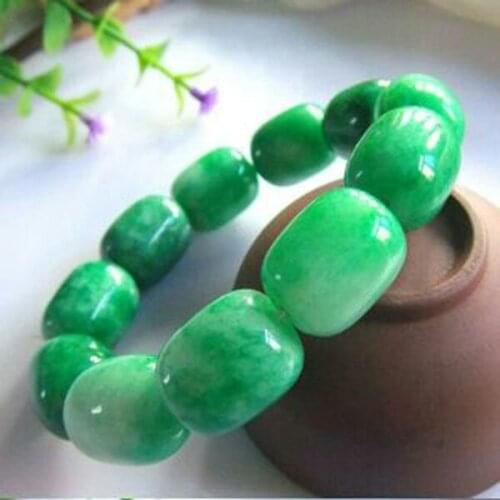 Wonderful natural emerald hand chain / jade beads / men bracelet Bracelet for men