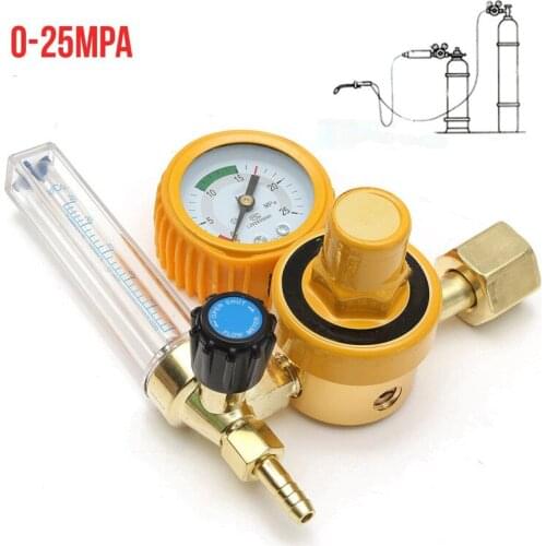 0-25Mpa Argon CO2 Flow Meter Gas Regulator Flowmeter Welding Weld Gauge Argon Regulator Oxygen Pressure Reducer