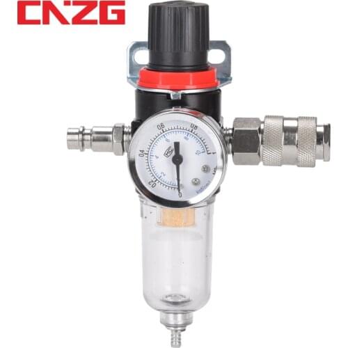 1pc AFR-2000 Pneumatic Filter Air Treatment Unit Pressure Regulator Compressor Reducing Valve Oil Water Separation AFR2000 Gauge