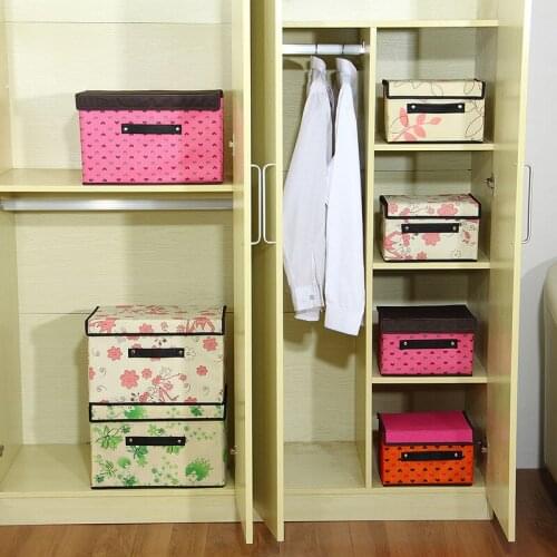 2 Pcs/lot Creative Matching Clothing Storage Box Shoes Clothes Toys Underwear Finishing Box Container Home Organizer Box