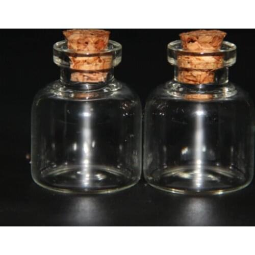50pcs 22*28mm 4ml Hot Cute Small Glass jars Cute Mini Wishing Cork Stopper DIY Glass Bottles Vials Jars Containers Holiday Decor