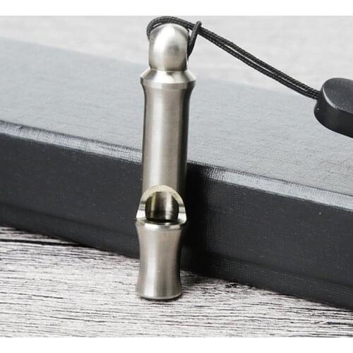 A230 TC4 Titanium alloy whistle outdoor survival climbing equipment EDC necklace keychain pendant