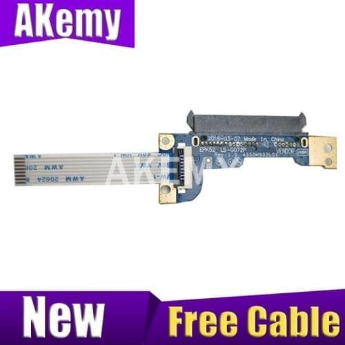 Akemy NEW Original For HP 15-DA 15-DB HDD HARD DRIVE CONNECTOR CABLE BOARD LS-G072P 435OM932L01 8pin 100% Tested Free Cable