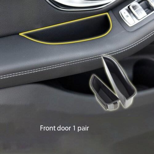 Car Door built-in armrest storage box Door handle compartment armrest box car Accessories for benz GLC C Class 2015-2019