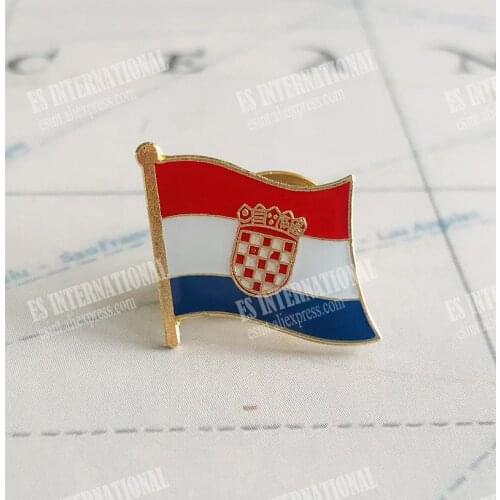 National Flag Metal Lapel Pin Flag Pin croatia
