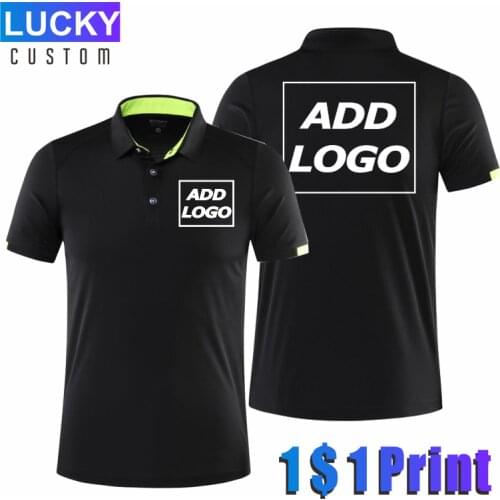 Quick-drying Sports Polo Shirt Custom Design Company Brand Logo/print Embroidery Breathable Lapel Short Sleeve Classic 4xl