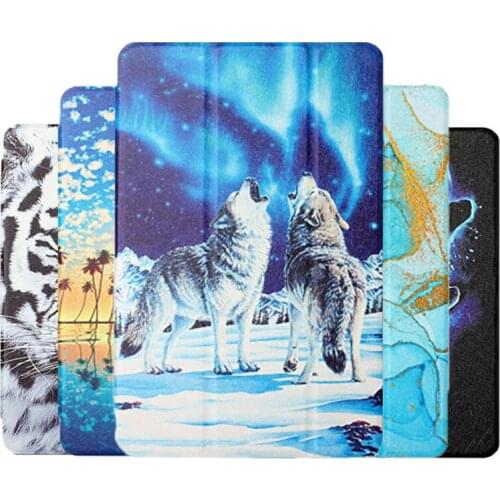 Silk Pattern Tri-Fold Case For iPad Mini 1 2 3 Stand Case For Apple iPad Mini 4 5 Automatic Sleep Tablet Case + FilmPen