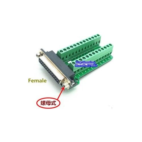 DB25 Female Signal Module Terminal Breakout Board Riveting /Nut Type Connector