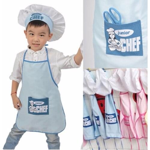 Children chefs wear baby baking aprons performance clothes Boys Girls Simulated kitchen toys