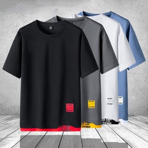 Brand Quality Men T-shirt O-neck Fashion Soild T-shirts Male Tops Tees Short Sleeve T Shirt for Men Oversized Streetwear 3XL 4XL