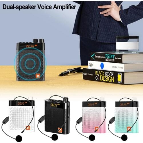 Voice Amplifier Wireless Microphone Headset For Meeting Classroom K6 Loudspeakers For Teachers High Power Microphone Dropship US