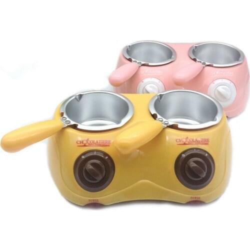 HOODAKANG 220V Household Mini Double Chocolate Soap furnace melting machine For Holiday gifts