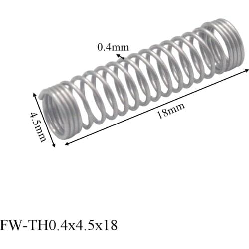 FINEWE Custom Stainless Steel 304 Compression Spring 18mm length