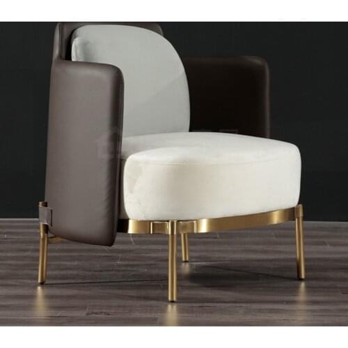 Italian Design Latest Contemporary Comfortable Fabric Metal Accent Furniture Lounge Chair For Living Room
