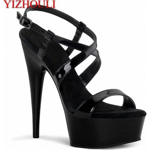 High and thick bottom club DJ shoes in Europe and the appeal for womens shoes Non-slip anti-perspiration sandals 15 cm