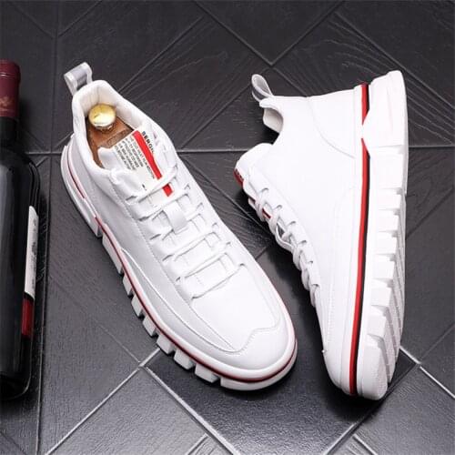 Korean Tide White Men Sneakers Multi-Function Leather Casual Shoes Trainers Chaussure Homme