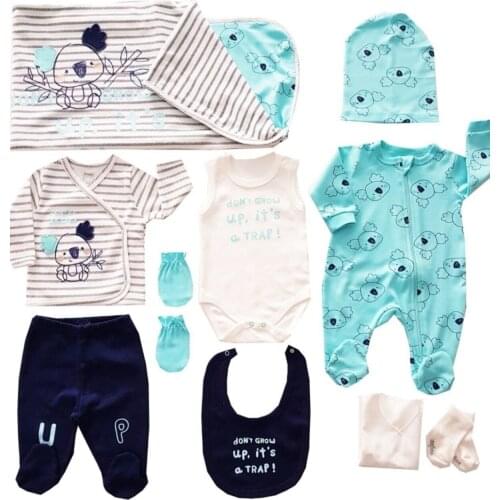 Male Baby Newborn Sets 10 Piece 100% Cotton Koala Men Tulumlu 10lu Suits Set Baby Souvenirs Teams