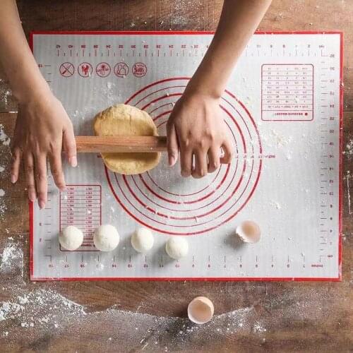 Non-Stick Silicone Kneading Dough Mat Grill Baking Mat Pizza Dough Maker Pastry Table Mat Rolling Pad Sheet Kitchen Accessories