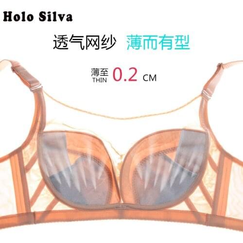 Sexy Lingerie Lace Push Up Bras Big Size Bralette Plus Size Comfort Ultra Thin Brassiere Underwire Bras For Girl Women Underwear