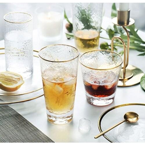 Phnom Penh Whisky Glass Crystal Cup Creative Texture Hammer Wine Thick Glass Cup Glasses Wine Party Drinking Drinkware