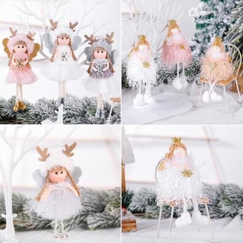 Merry Christmas Decorations for Home 2021 Christmas Angel Doll Xmas Navidad Noel Gifts Christmas Ornament New Year 2022