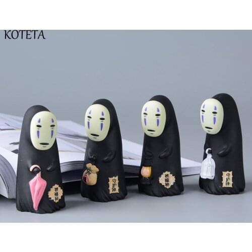 Koteta Studio Ghibli Spirited Away Vinyl Action Figure Miyazaki Hayao Anime no face man Model Doll Kids Toys for Children Gift