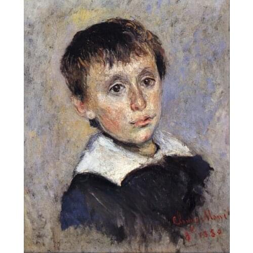 High quality Oil painting Canvas Reproductions Portrait of Jean Monet (1880)By Claude Monet Painting hand painted