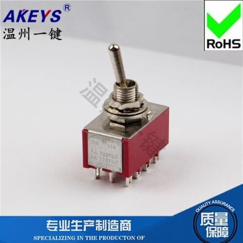 1 Pc High quality toggle switch shaker toggle switch pcb board connector 12 feet KNX-402 MTS-402