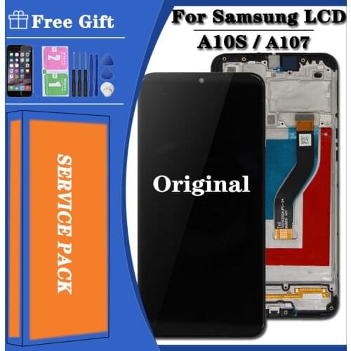 100%Original For Samsung galaxy A10s lcd Digitizer A107/DS A107F A107FD A107M Display with frame Touch Screen Digitizer A10S lcd