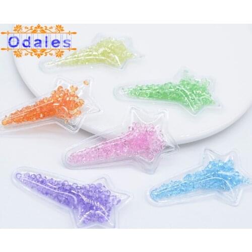 12Pcs/lots Shake Shiny Diamond Crystal Star BB Clip Slot Cover Applique Fashion Girls Bobby Pin Accessory Additives Accessory