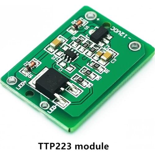 12v capacitive touch touch switch button module jog lock can be equipped with relay TTP223 module