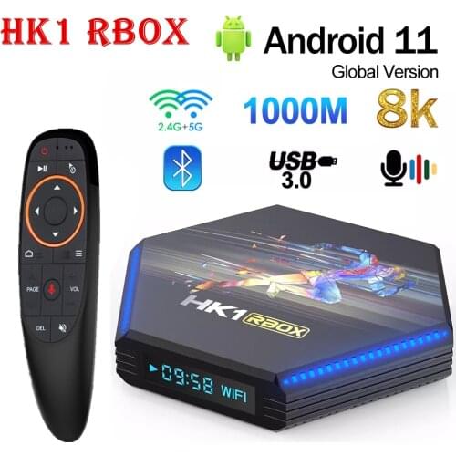 HK1 R2 TV Box Android 11 8K Google Voice Youtube Smart TV Box 1000M 4GB 32GB 64GB 2.4G/5G Wifi BT4.0 USB3.0 Rk3566 Media Player