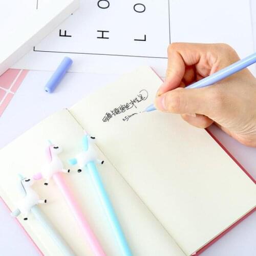 40 Pcs Wholesale Creative Stationery Take-off Horse Neutral Pen Cartoon Gel Pen Kawaii School Supplies Stationary School Tools