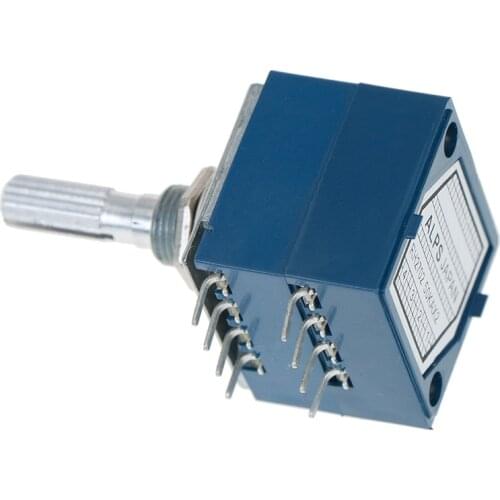 50K ALPS RH2702 VOLUME Potentiometer Dual 50KAX2 Slotted Japan Rotary Switch 8Ppin