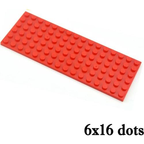 6pcs DIY Building Blocks Thin Figures Bricks 6x16 Educational Creative Assembles Particles Size Compatible With 3027 Toys Gifts