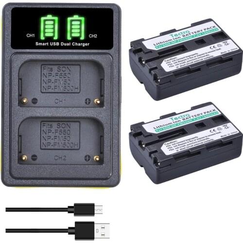 NP-FM500H Replacement Battery and Charger Kit for Sony Alpha A57 A58 A65 A77 A99 A500 A550 A560 A580 A700 A900 Sony SLT a99 II