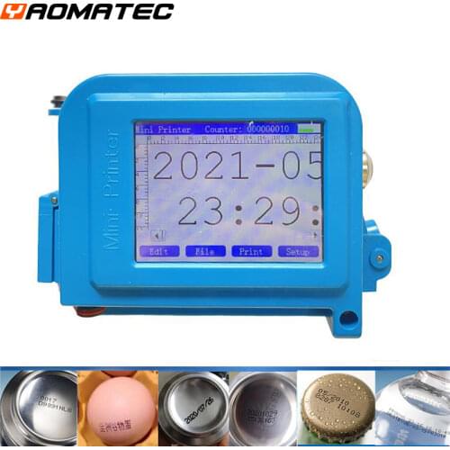 12.7mm Touch Screen Android WIFI Variable QR Bar Batch Code Date Logo Expiry Label Portable Handheld Jet Thermal Inkjet Printer